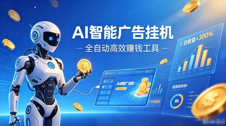 AI智能广告挂G，在家自动賺收益，全程无需人工操作、不用直播、不用拉人【揭秘】-小优资源网