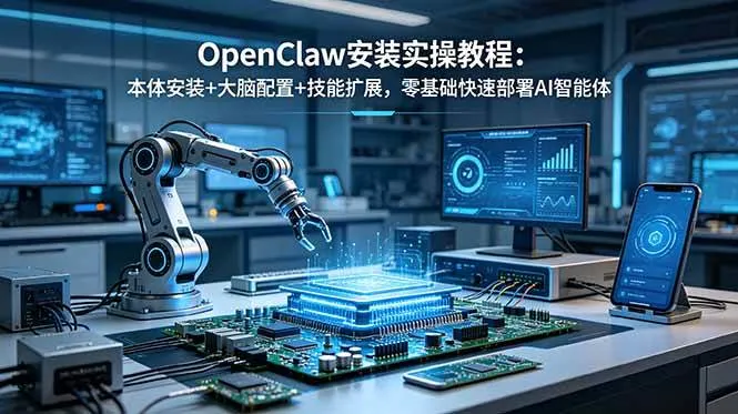 （18982期）OpenClaw安装实操教程：本体安装+大脑配置+技能扩展，零基础快速部署AI智能体-小优资源网