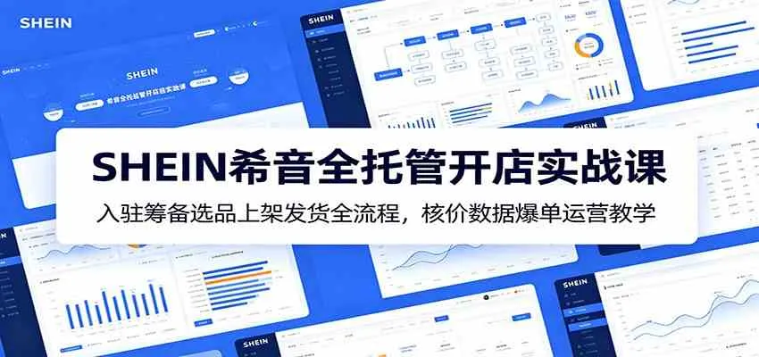 SHEIN希音全托管开店实战课：入驻筹备选品上架发货全流程，核价数据爆单运营教学-小优资源网