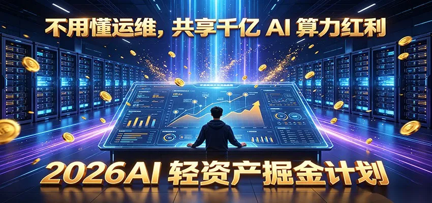 不用懂运维,共享千亿 AI 算力红利,2026AI 轻资产掘金计划-小优资源网