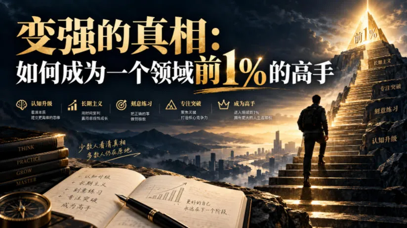 付费文章：变强的真相：如何成为一个领域前1%的高手-小优资源网