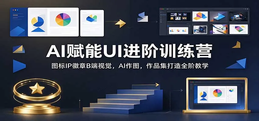 AI赋能UI进阶训练营:图标IP徽章B端视觉,AI作图,作品集打造全阶教学 AI赋能UI进阶训练营:图标IP徽章B端视觉,AI作图,作品集打造全阶教学