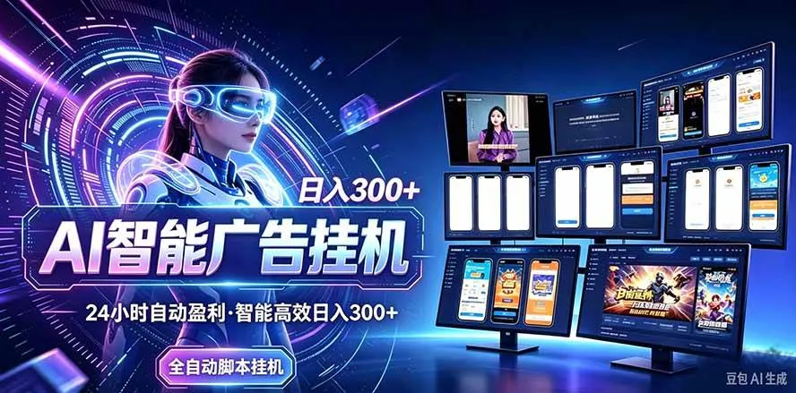 （20964期）24小时AI广告挂机｜在家就能做的被动副业-小优资源网