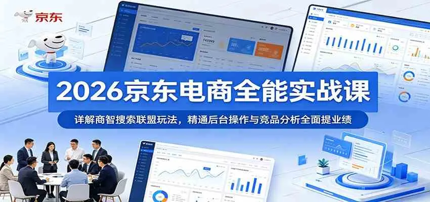 2026京东电商全能实战课：详解商智搜索联盟玩法，精通后台操作与竞品分析全面提业绩-小优资源网