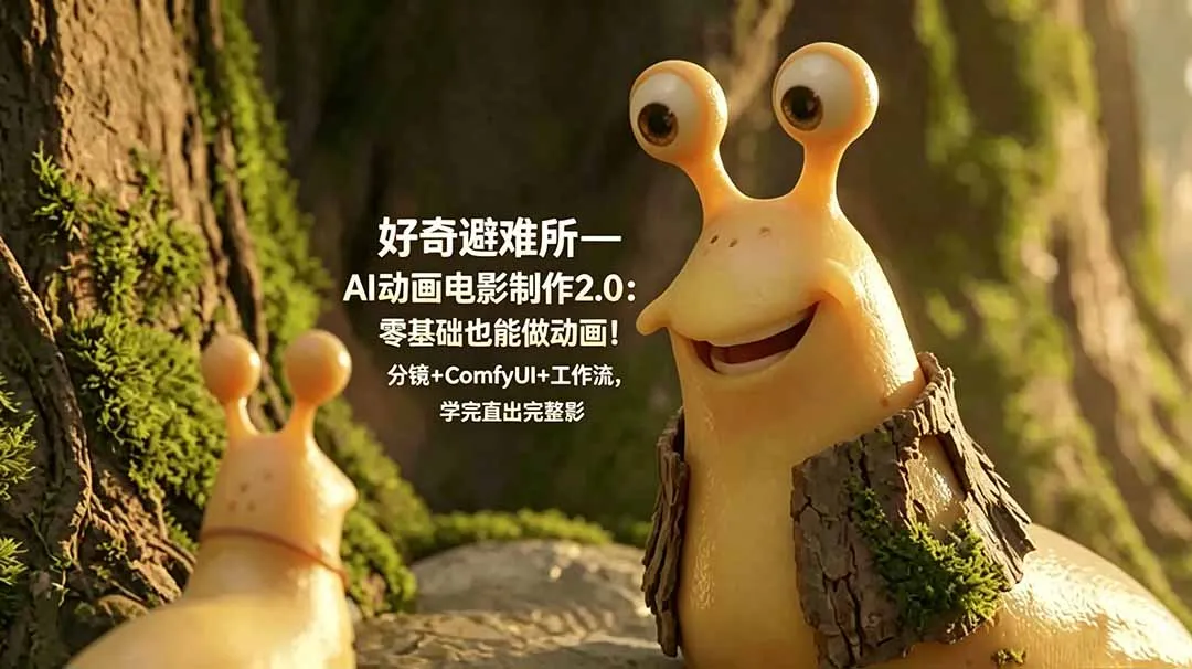 好奇避难所—AI动画电影制作2.0:零基础也能做动画!分镜+ComfyUI+工作流,学完直出完整影片-小优资源网