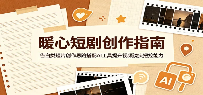暖心短剧创作指南:告白类短片创作思路搭配AI工具提升视频镜头把控能力-小优资源网