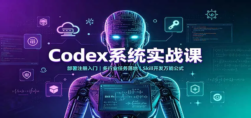 Codex系统实战课：部署注册入门，多行业任务落地，Skill开发万能公式-小优资源网