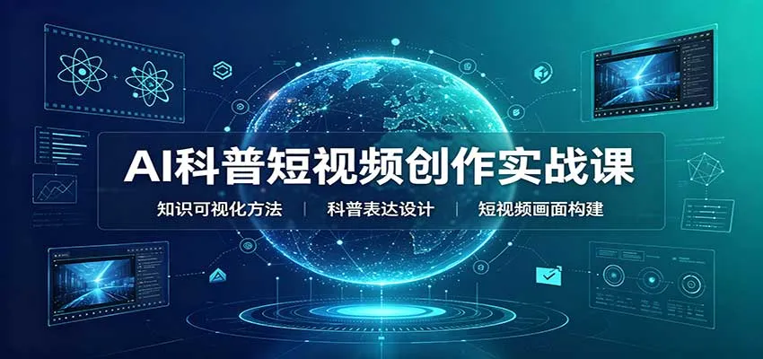 AI科普短视频创作实战课：配套要点文档，文案与视频提示词模板教学-小优资源网