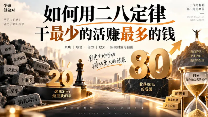 付费文章:如何用二八定律干最少的活賺最多的钱-小优资源网