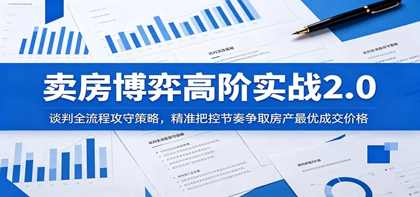 卖房博弈高阶实战2.0:谈判全流程攻守策略,精准把控节奏争取房产最优成交价格-小优资源网