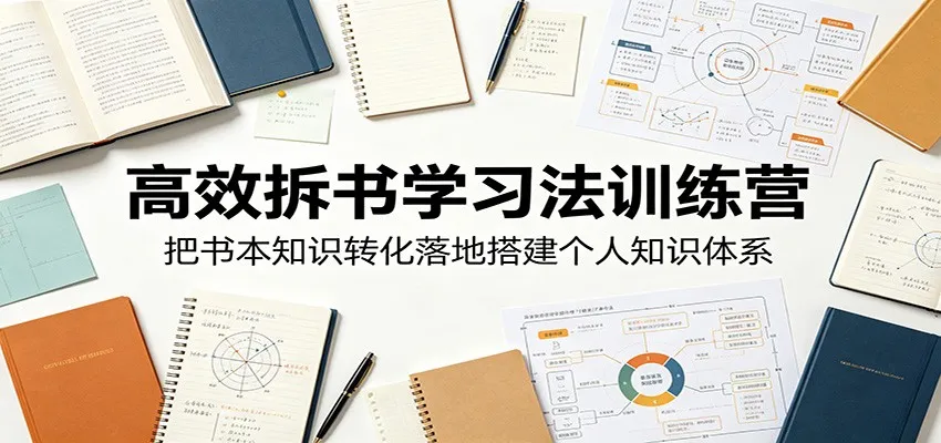 高效拆书学习法训练营,把书本知识转化落地搭建个人知识体系-小优资源网