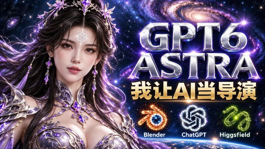 让GPT-6 Astra当导演!Higgsfield和Blender实战打造30秒玄幻精准运镜短片!-小优资源网