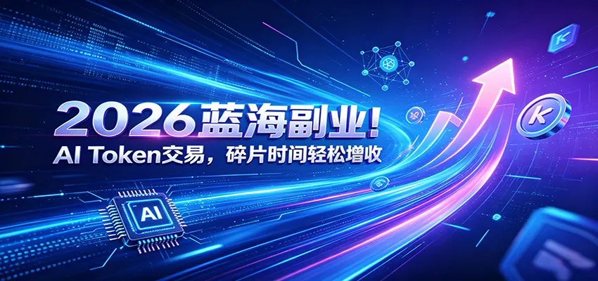 2026蓝海副业！AI Token交易，碎片时间轻松增收-小优资源网