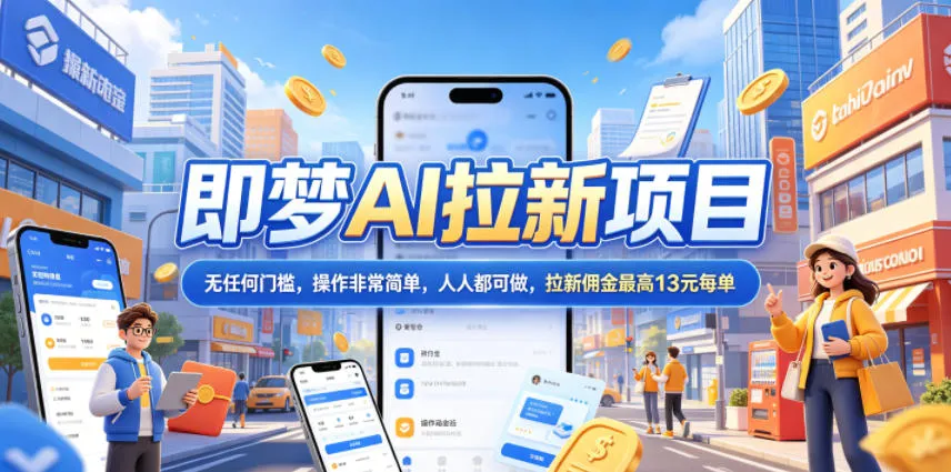 2026年即梦AI拉新项目最新玩法，无任何门槛，操作非常简单，人人都可做，拉新佣金最高13米每单(更新6月30日)-小优资源网