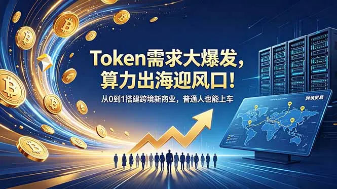 Token需求大爆发,算力出海迎风口!从0到1搭建跨境新商业,普通人也能上车-小优资源网